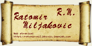 Ratomir Miljaković vizit kartica